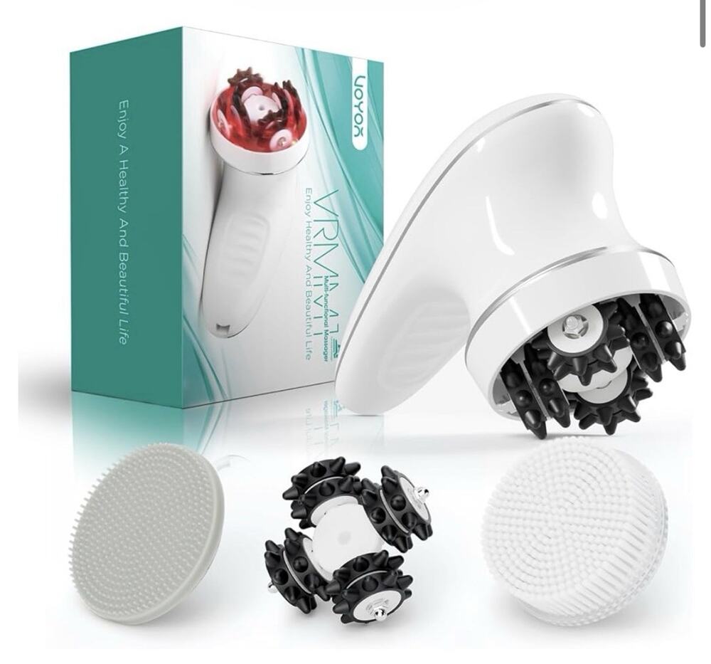 Electric Cellulite Massager Cordless IPX7 Red Light White